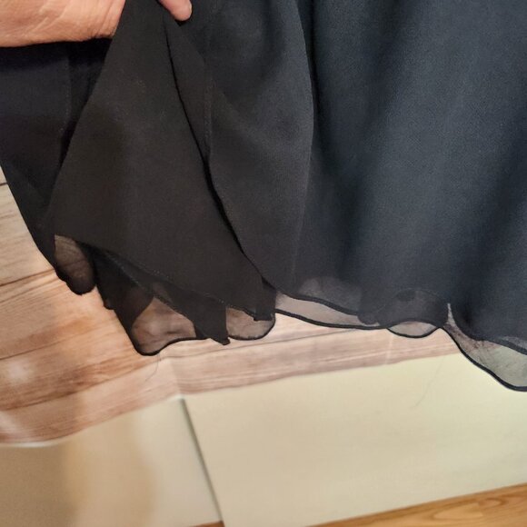 VINTAGE Laurence Kazar Dress Women's 2X Black Beaded Sequin A Line Evening Midi - Picture 7 of 16